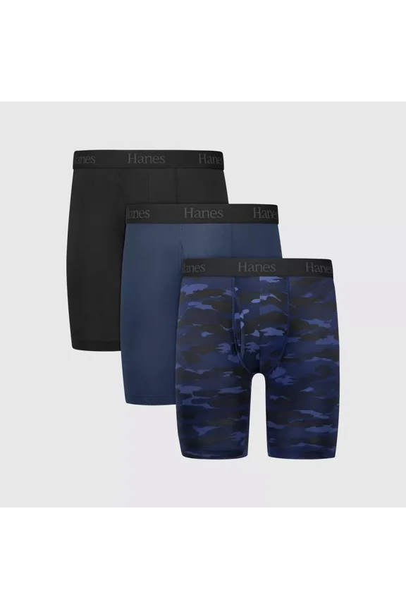 Originals Premium Men's Super Stretch Long Leg Boxer Briefs - 3 Pack - Size: Large