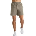 thumbnail image 1 of Hanes Originals Shorts Men's Gym Workout Pockets Cool Comfortable Cotton 7 Inseam, 1 of 5