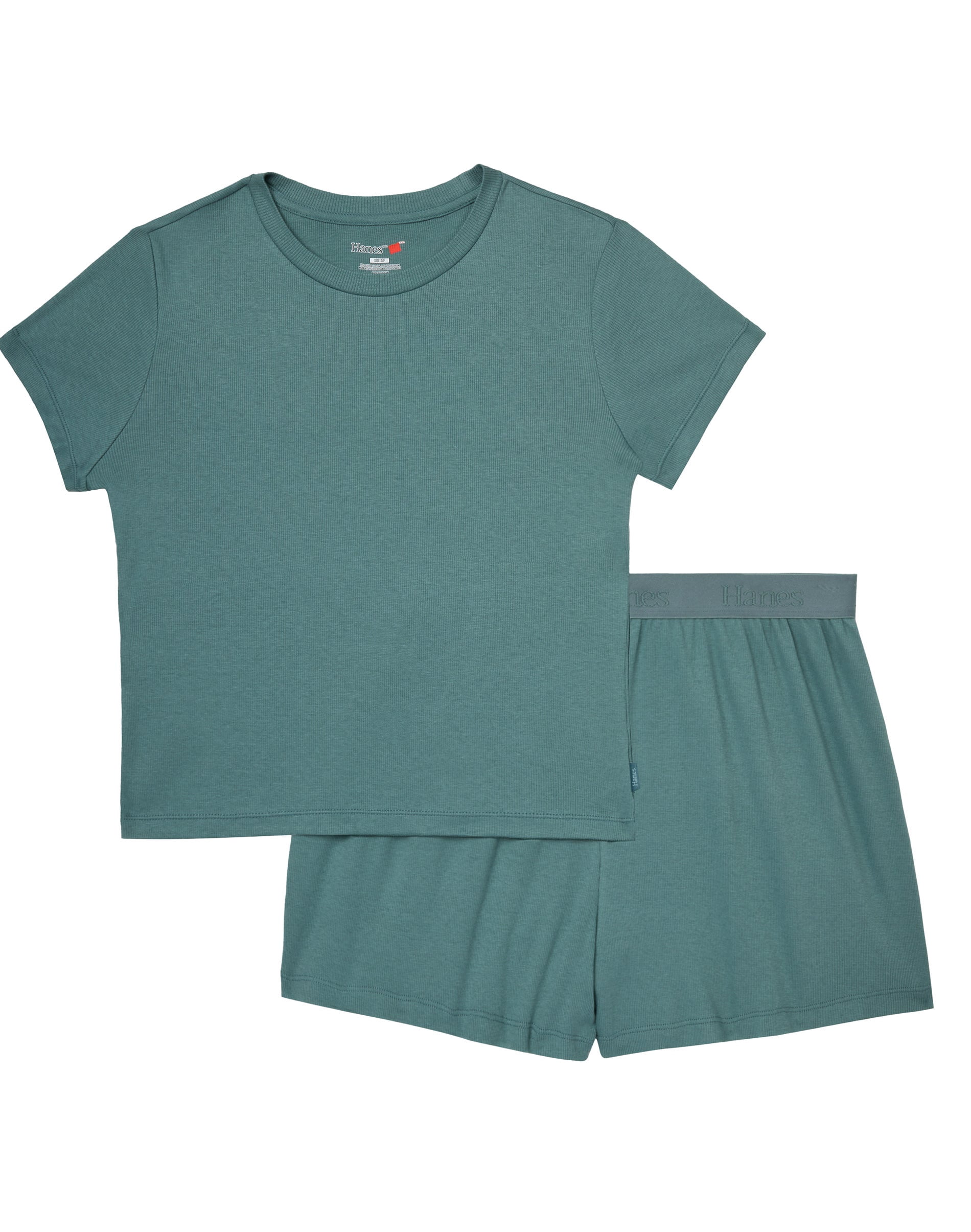 Hanes Originals Baby Doll Tee & Shorts Set