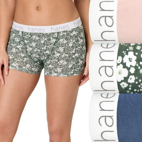 Hanes Originals Ultimate 3-Pack Stretch Cotton Boxer Brief Underwear 45UOBB Color: Babys Breath Pack Size: LARGE