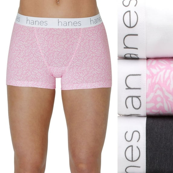 Hanes Originals Ultimate 3-Pack Stretch Cotton Boxer Brief Underwear 45UOBB Color: Whimsy Pink Pack Size: LARGE