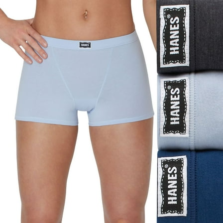 Hanes Originals Ultimate 3-Pack Vintage Stretch Cotton Boxer Brief Underwear 45VOBB Color: Grey Lilac Navy Size: SMALL