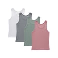 thumbnail image 1 of Hanes Originals Ultimate SuperSoft Girls' Tank, 4-Pack Assorted S, 1 of 4