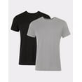 thumbnail image 1 of Hanes Originals Ultimate Men's SuperSoft Crewneck Undershirt, Black/Grey, 2-Pack Assorted XL, 1 of 9
