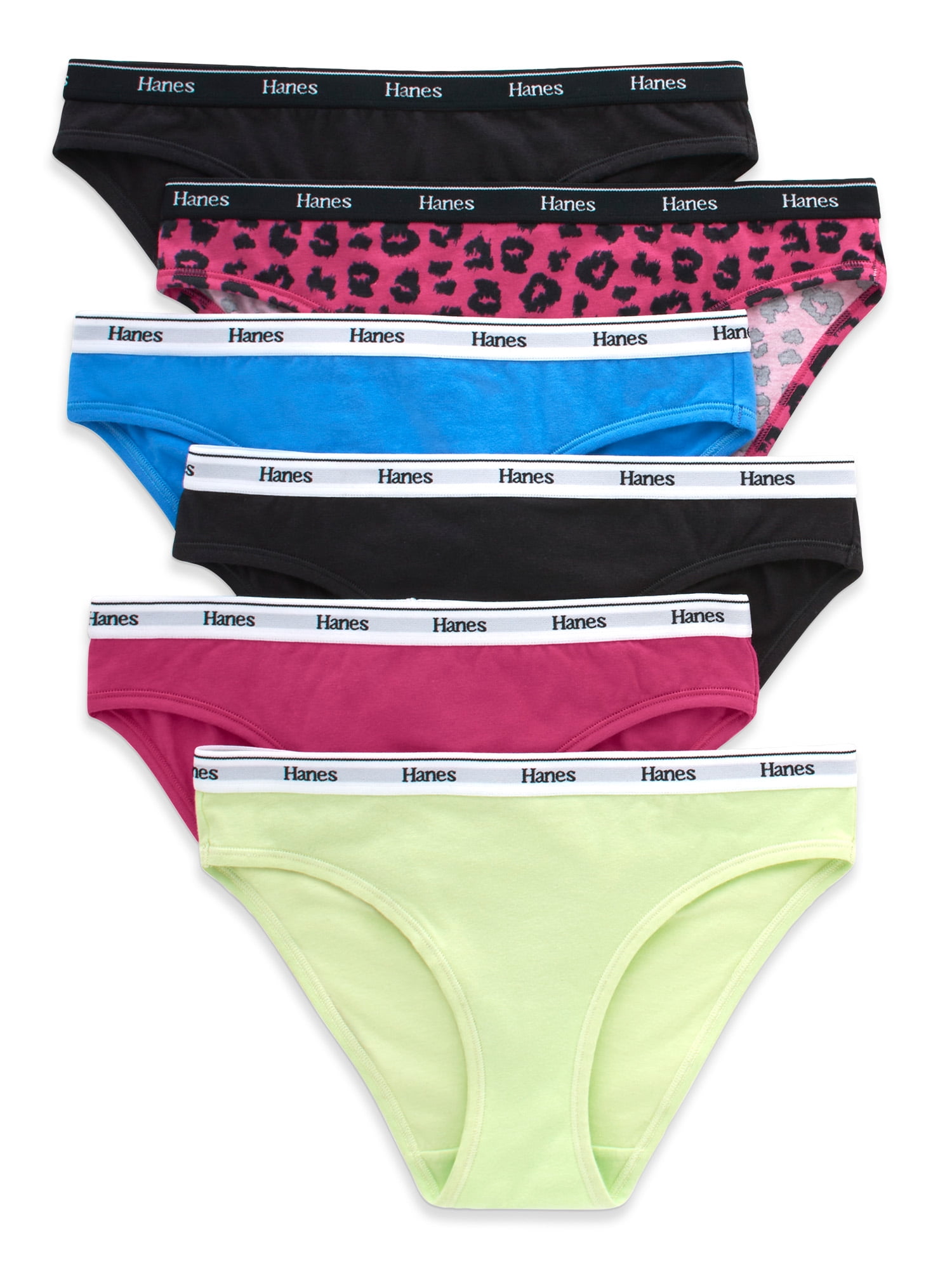 Hanes Girls' Underwear Pack, 100% Cotton Bikini Panties for Girls,  Multipack (Colors/Patterns May Vary), Assorted, 6 : : Clothing,  Shoes & Accessories