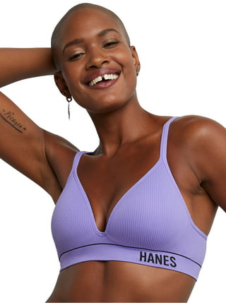 Hanes Bralette 3-Pack Women's String Crop Lightweight Soft Assorted Colors  HFA001