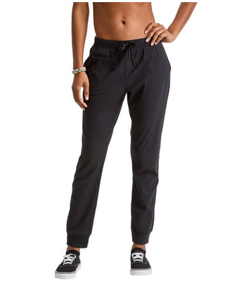Hanes Women's Raw Edge Fleece Sweatpants With Pockets Black XS 