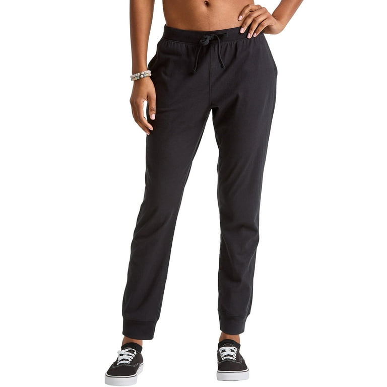 Hanes Originals Women's Cotton Joggers, 29 (Plus Size) Black 2X 