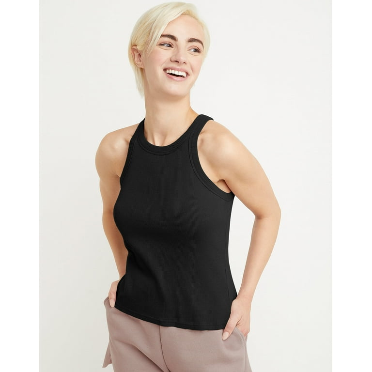 Hanes Originals Women's Cotton Ribbed Tank Black XS Hanes Originals Women's Cotton Ribbed Tank Black XS