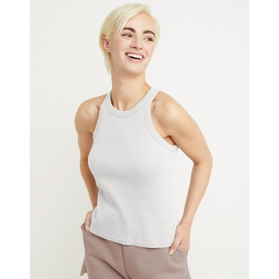 Hanes Originals Women's Cotton Ribbed Tank White S