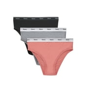 Hanes Originals Women's Cotton Stretch Hi-Leg Underwear, 3-Pack