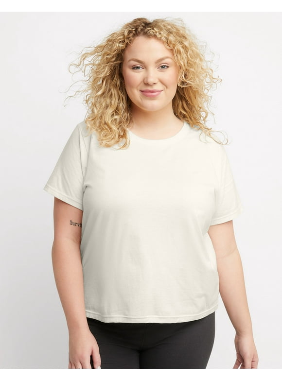 Hanes Originals Women's Cotton T-Shirt (Plus Size) Natural 4X