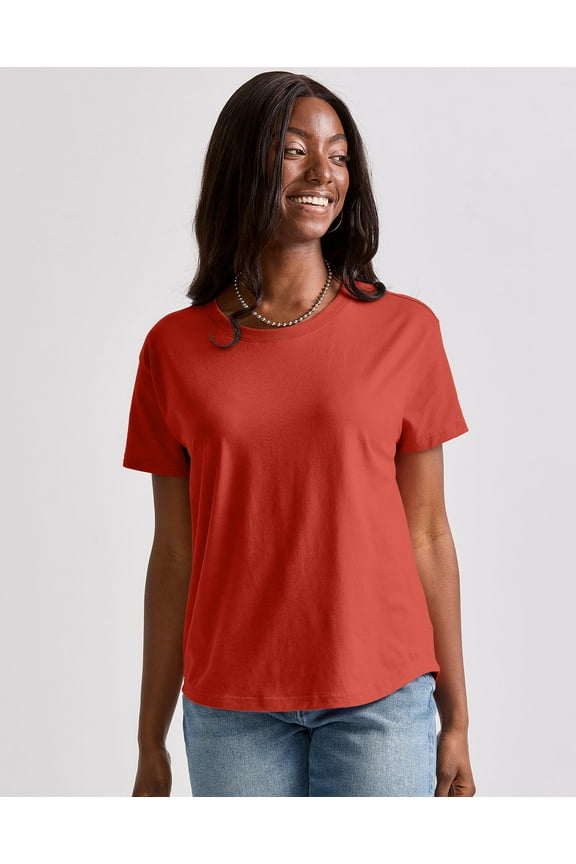 Originals Women's Cotton T-Shirt, Relaxed Fit Red River Clay XS