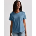 thumbnail image 1 of Hanes Originals Women's Cotton T-Shirt, Relaxed Fit Regalia Blue XS, 1 of 6