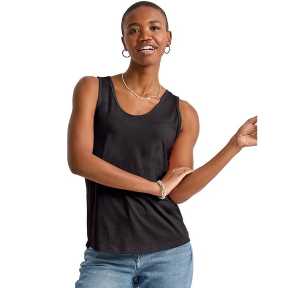 Hanes Originals Women's Cotton Tank Top Black XS
