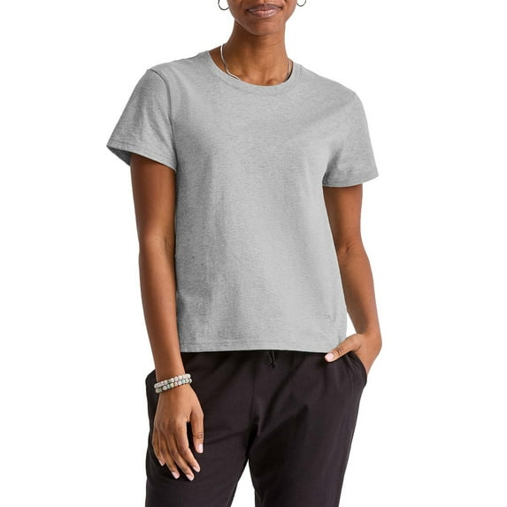 Hanes Originals Women's Cotton Tee with Short Sleeves, Sizes XS-XXL