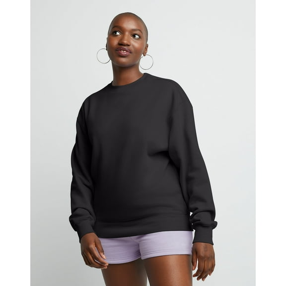 Hanes Originals Women's Fleece Sweatshirt Black L