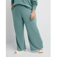 thumbnail image 1 of Hanes Originals Women's Fleece Palazzo Pants, 28.5" (Plus Size) Salt Pool Green 4X, 1 of 4
