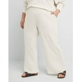 thumbnail image 1 of Hanes Originals Women's Fleece Palazzo Pants, 28.5" (Plus Size) Wheat Heather 4X, 1 of 6