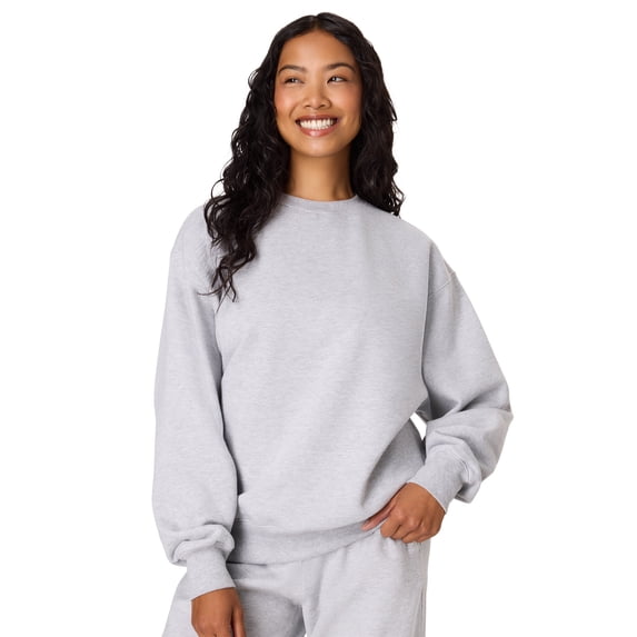 Hanes Originals Women's Fleece Sweatshirt Light Steel L