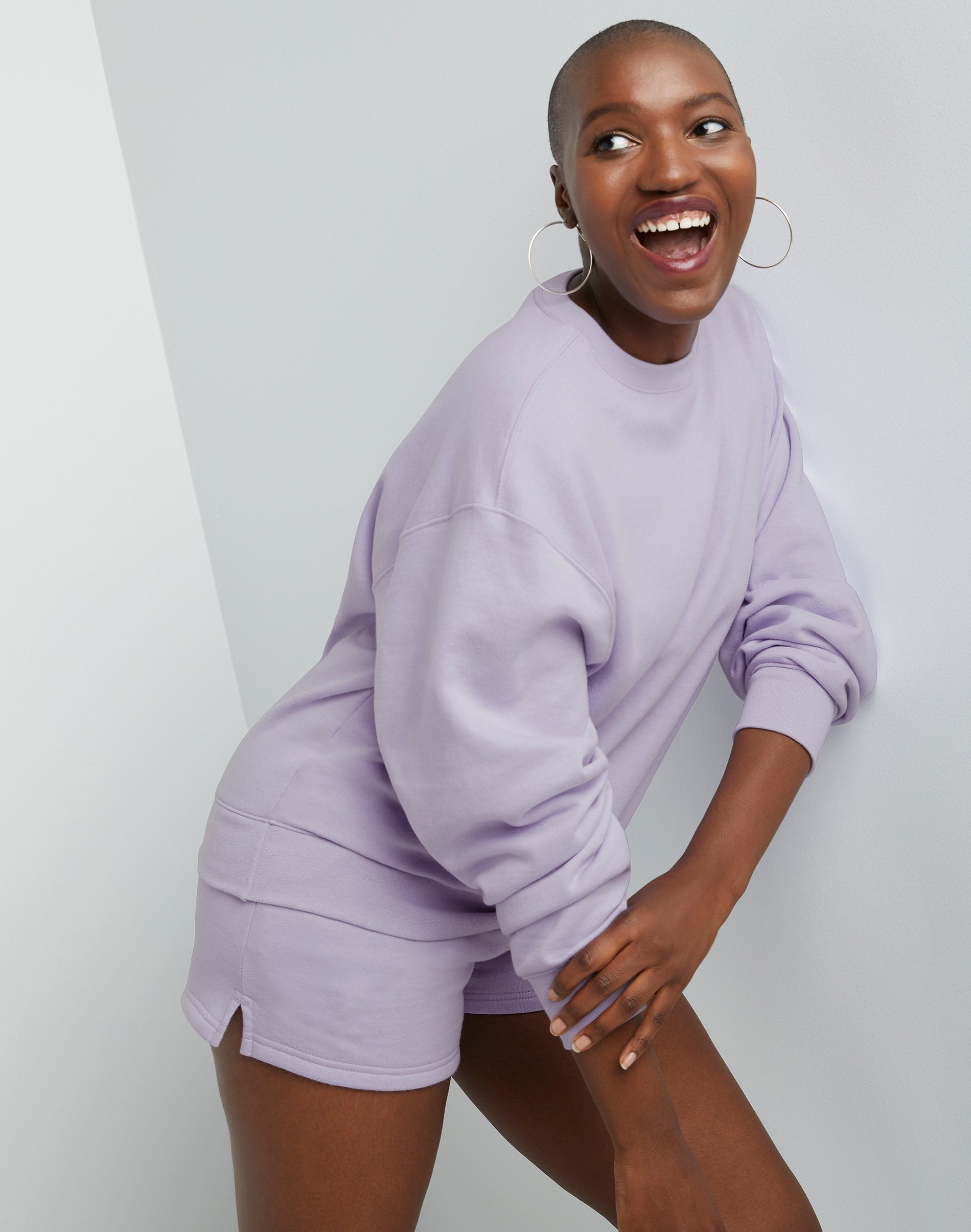 Hanes Originals Women's Dropped Shoulder Sweatshirt, Size: Small, Purple Hanes Originals Women's Dropped Shoulder Sweatshirt, Size: Small, Purple