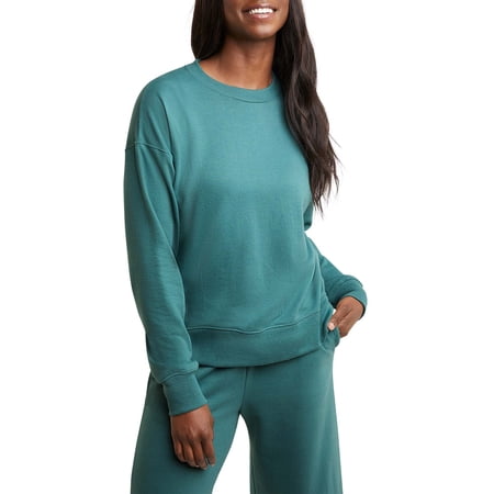 Hanes Originals Women’s French Terry Crew Sweatshirt, Sizes XS-XXL