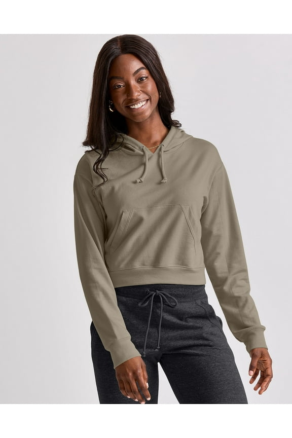 Originals Women's French Terry Cropped Hoodie Oregano Heather M