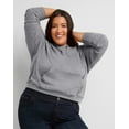 thumbnail image 1 of Hanes Originals Women’s French Terry Cropped Hoodie (Plus Size) Black 50R PE Heather 4X, 1 of 5