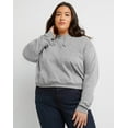 thumbnail image 1 of Hanes Originals Women’s French Terry Cropped Hoodie (Plus Size) Concrete Pe Heather 2X, 1 of 5
