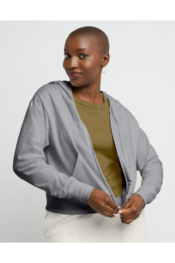 Originals Women's French Terry Hoodie, Full Zip Concrete Heather L