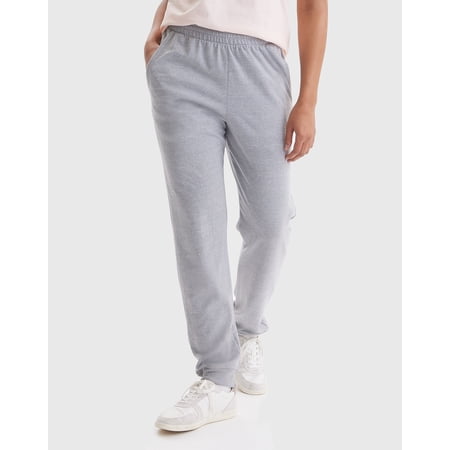 Hanes Originals Women's French Terry Joggers, 30" Concrete Heather XL