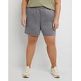 thumbnail image 1 of Hanes Originals Women's French Terry Shorts, 5" (Plus Size) Black 50R PE Heather 4X, 1 of 5