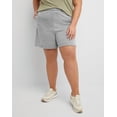 thumbnail image 1 of Hanes Originals Women's French Terry Shorts, 5" (Plus Size) Concrete Pe Heather 2X, 1 of 5