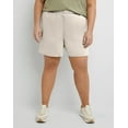 thumbnail image 1 of Hanes Originals Women's French Terry Shorts, 5" (Plus Size) Natural 2X, 1 of 4