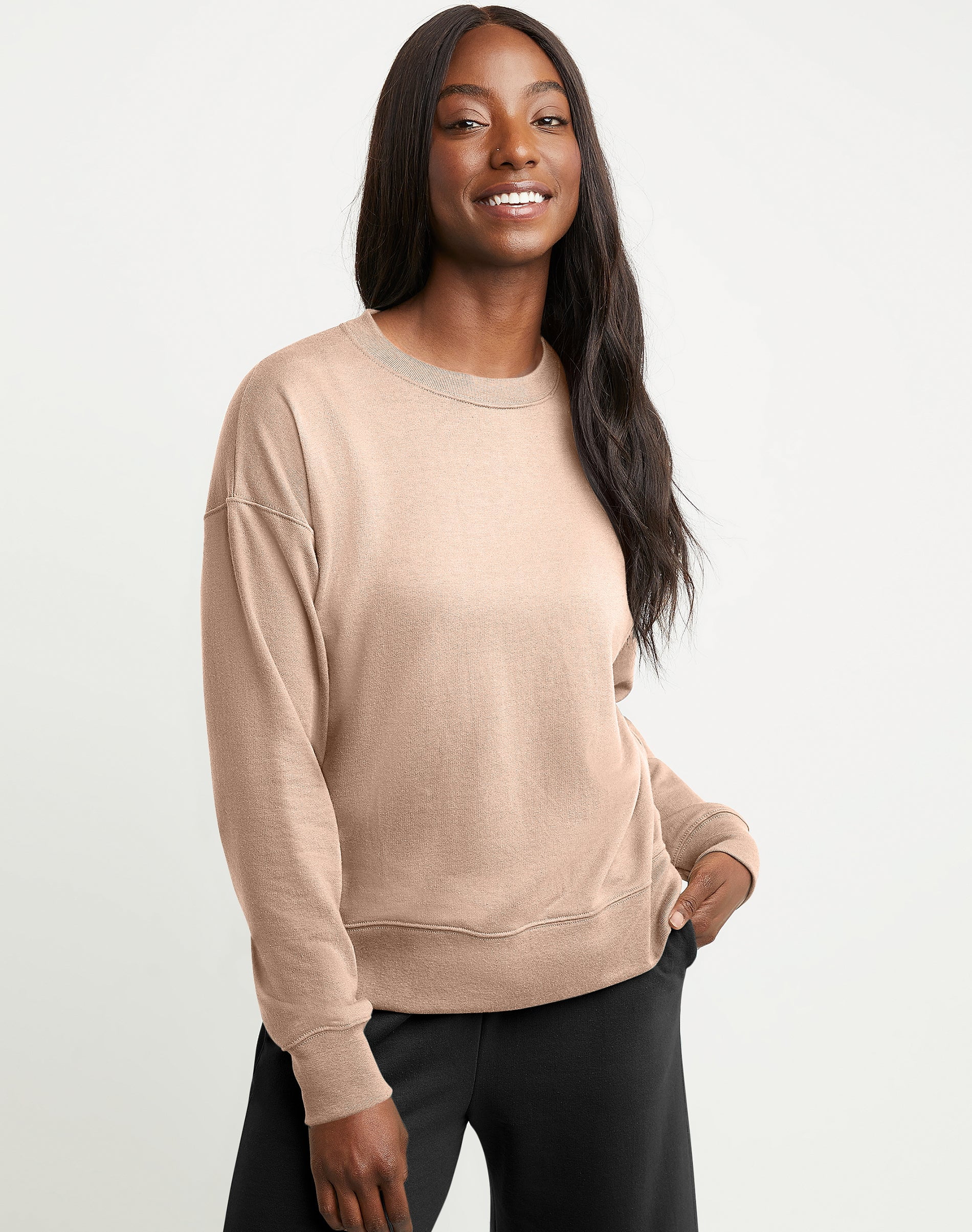 Pink store hanes sweatshirt