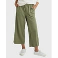 thumbnail image 1 of Hanes Originals Women's French Terry Wide Leg Cropped Pants Oregano Heather L, 1 of 10