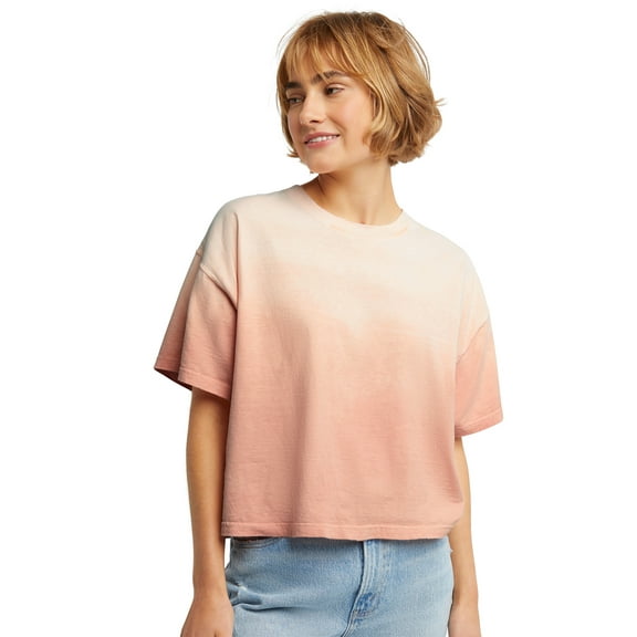 Hanes Originals Women's Garment Dye Short Sleeve Ombre Tee