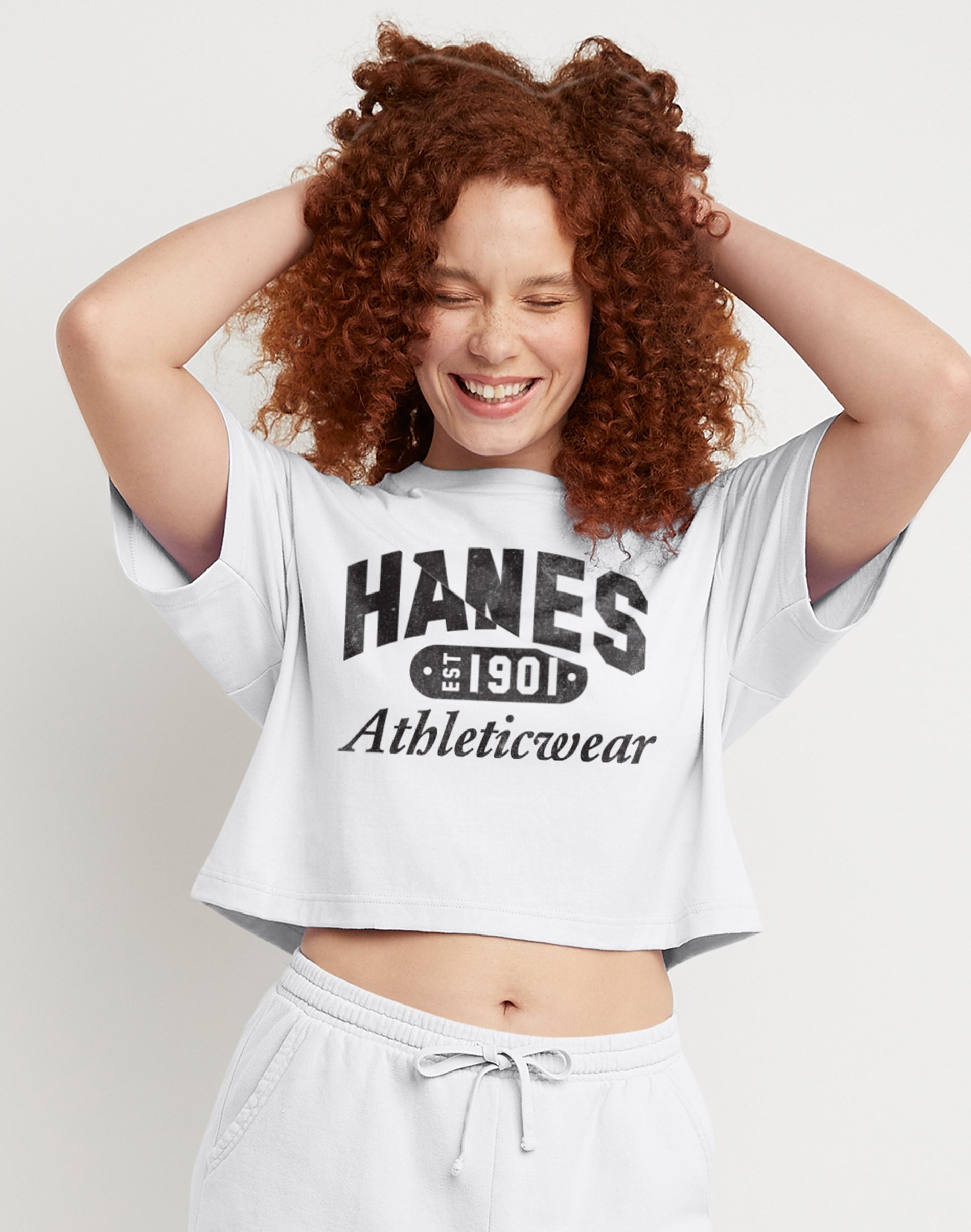 Hanes Cropped T-Shirt Originals Women's Short Sleeve