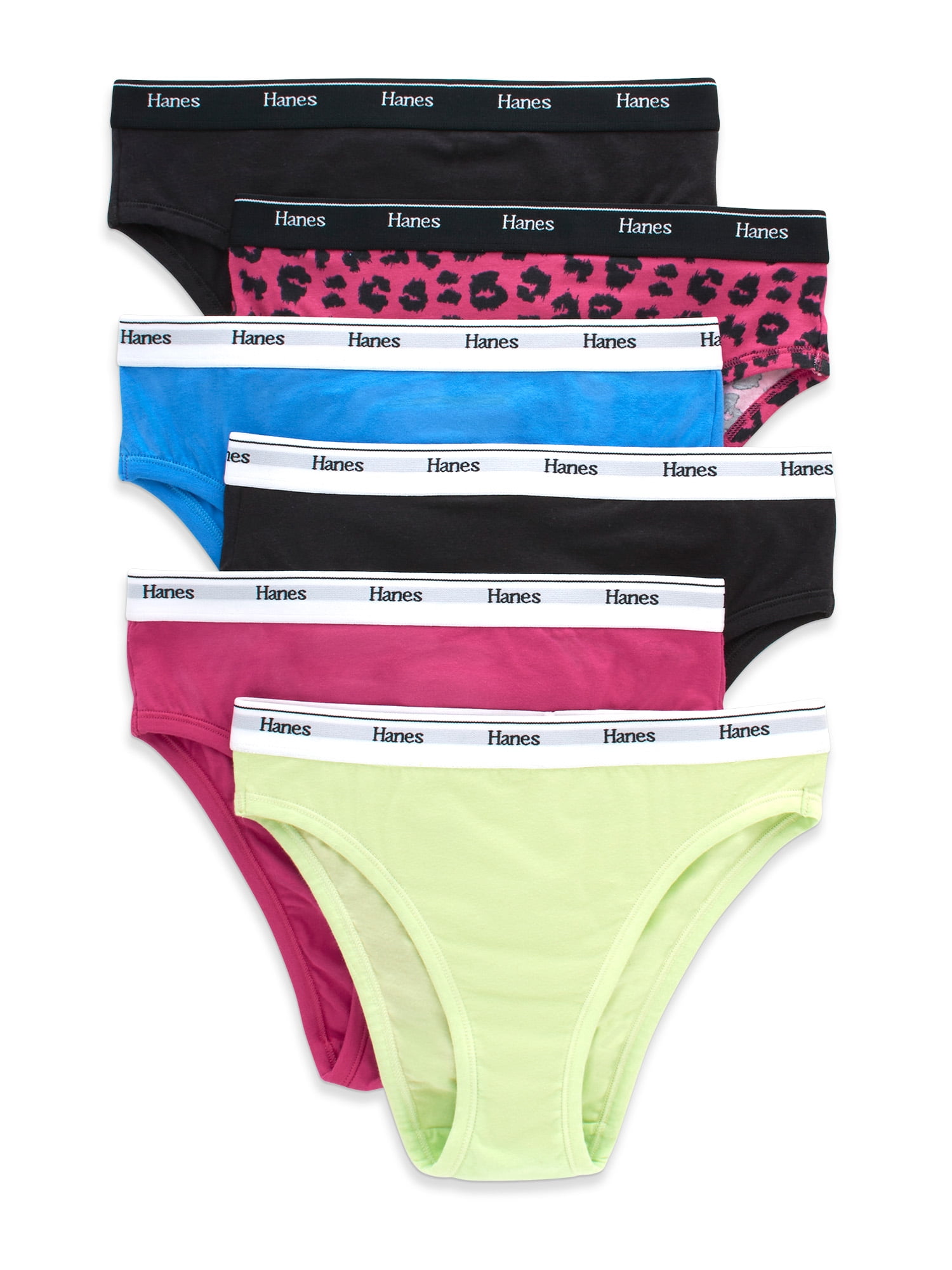 Hanes Ultimate Comfort Panties Women 7/L Multicolor 4 Pair Hi-Cut Hi-Rise  Briefs