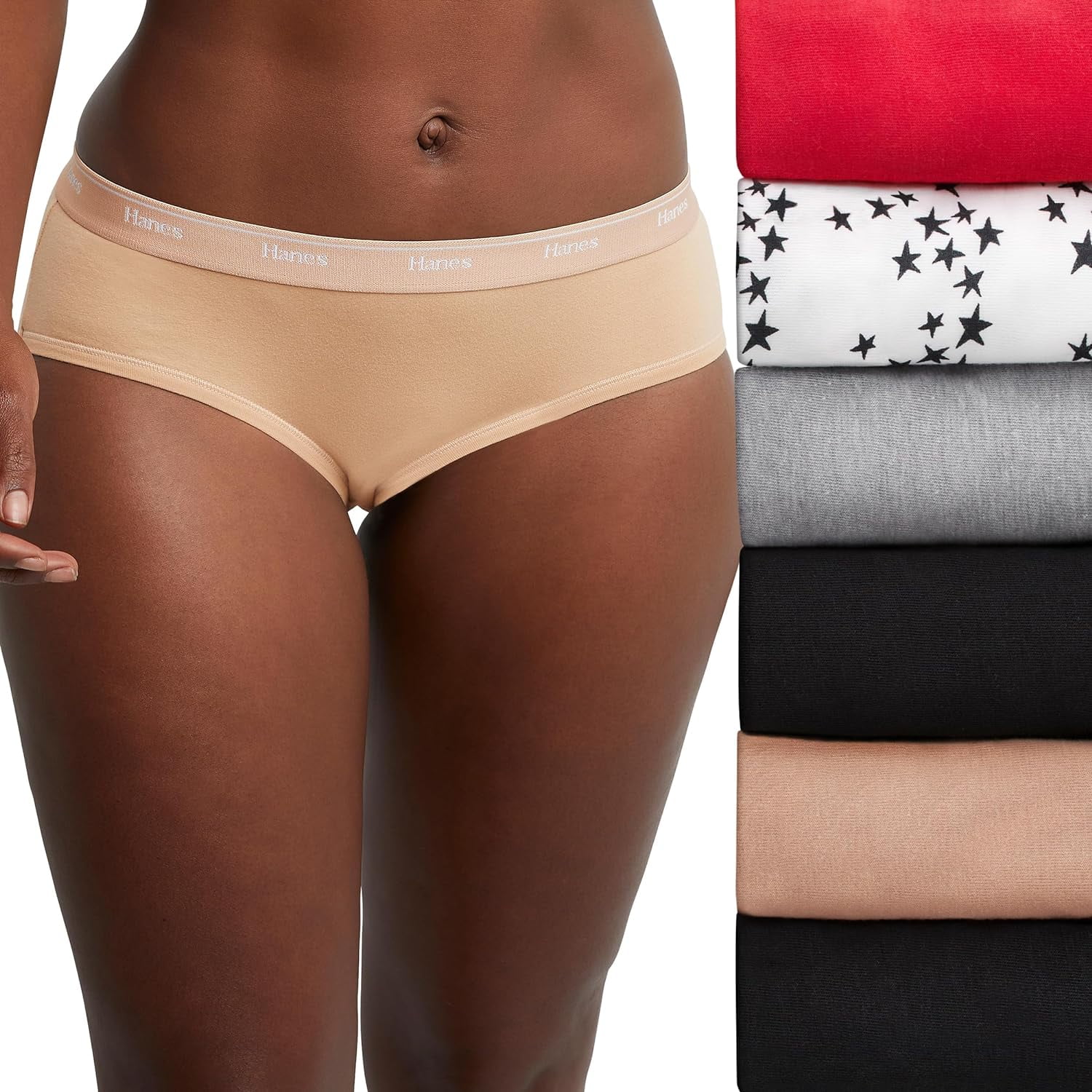 Hanes Originals Women's Hipster Underwear, Breathable Cotton