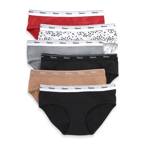 Womens Underwear Hipster 6-Pack, Breathable Panties, Stretch Cotton Underwear for Women