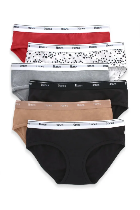 Womens Underwear Hipster 6-Pack, Breathable Panties, Stretch Cotton Underwear for Women