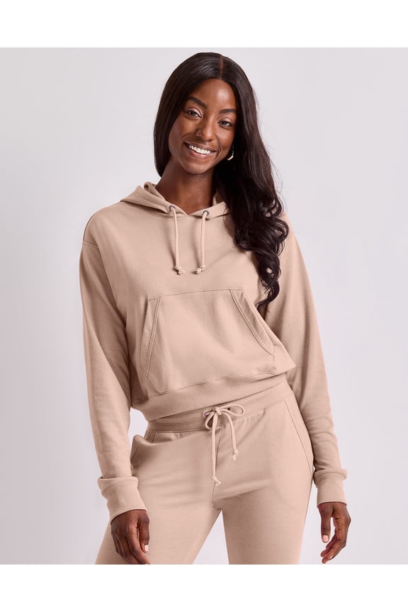 Originals Women's Hoodie French Terry Cropped Sweatshirt Hooded Relaxed Fit XS-2XL