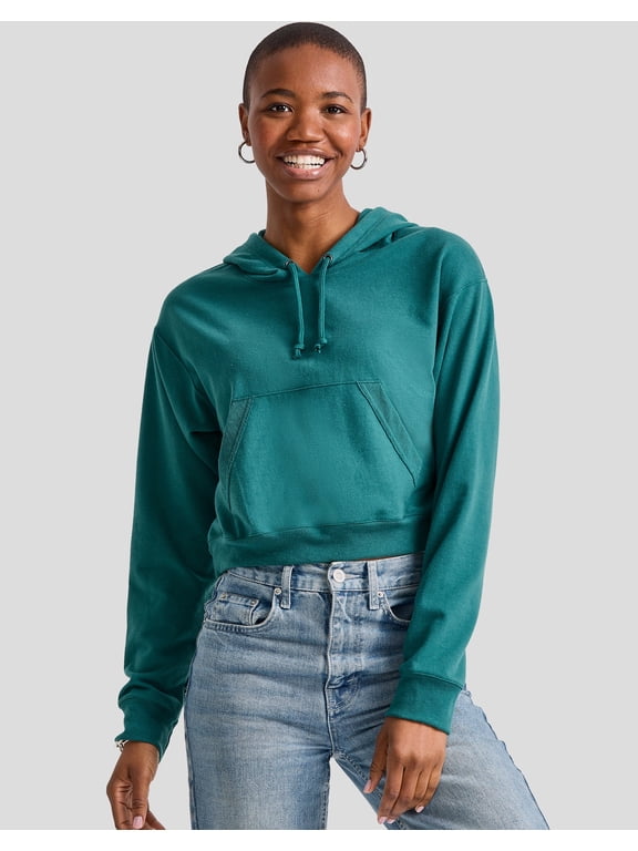 Originals Women's Hoodie French Terry Cropped Sweatshirt Hooded Relaxed Fit XS-2XL
