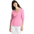 thumbnail image 1 of Hanes Originals Women’s Lightweight V-Neck Cotton Tee with Long Sleeves, Sizes XS-XXL, 1 of 6