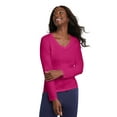 thumbnail image 1 of Hanes Originals Women’s Lightweight V-Neck Cotton Tee with Long Sleeves, Sizes XS-XXL, 1 of 7