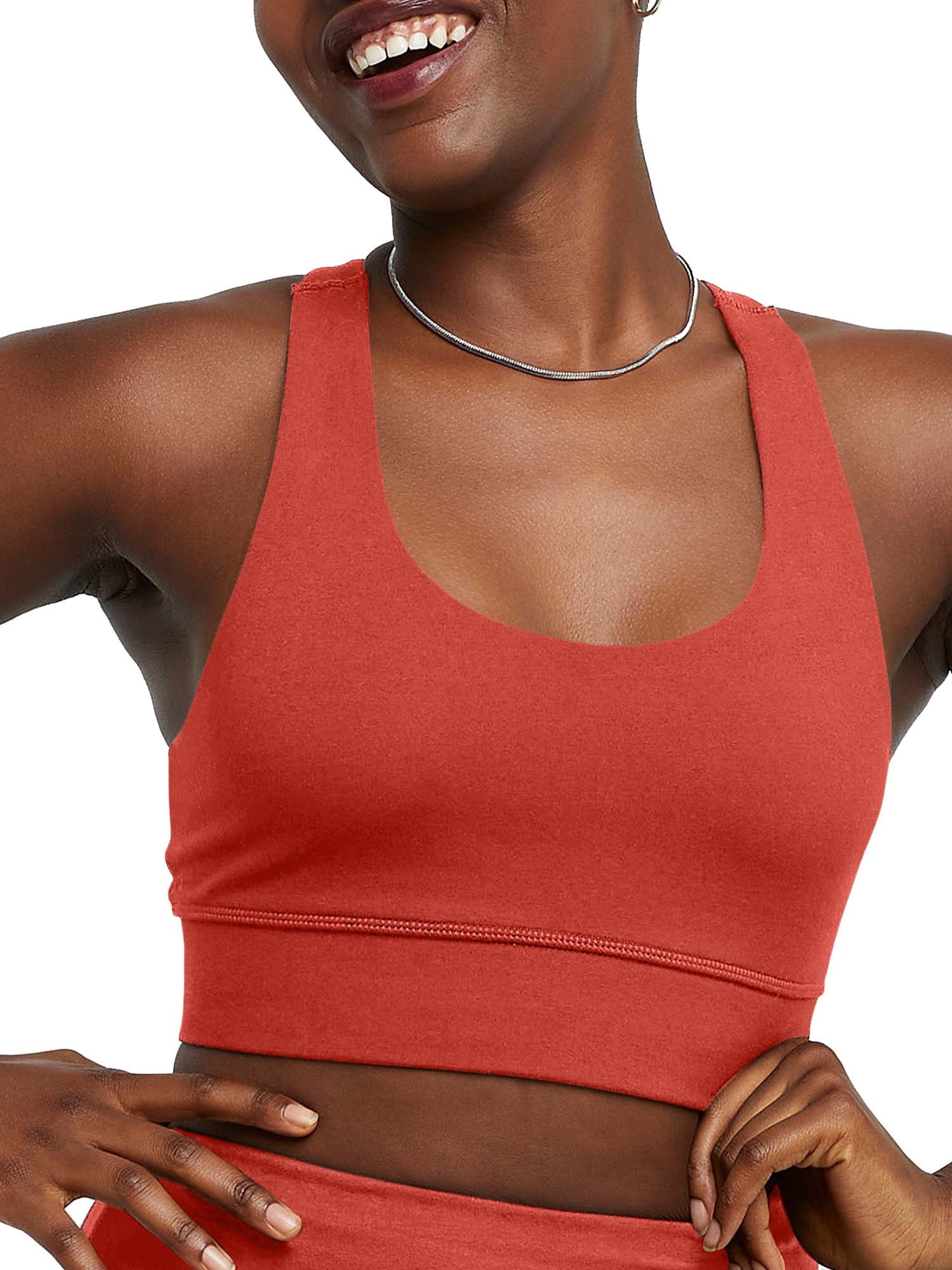 Hanes Originals Women s Longline Sports Bra Sizes XS XXL Walmart