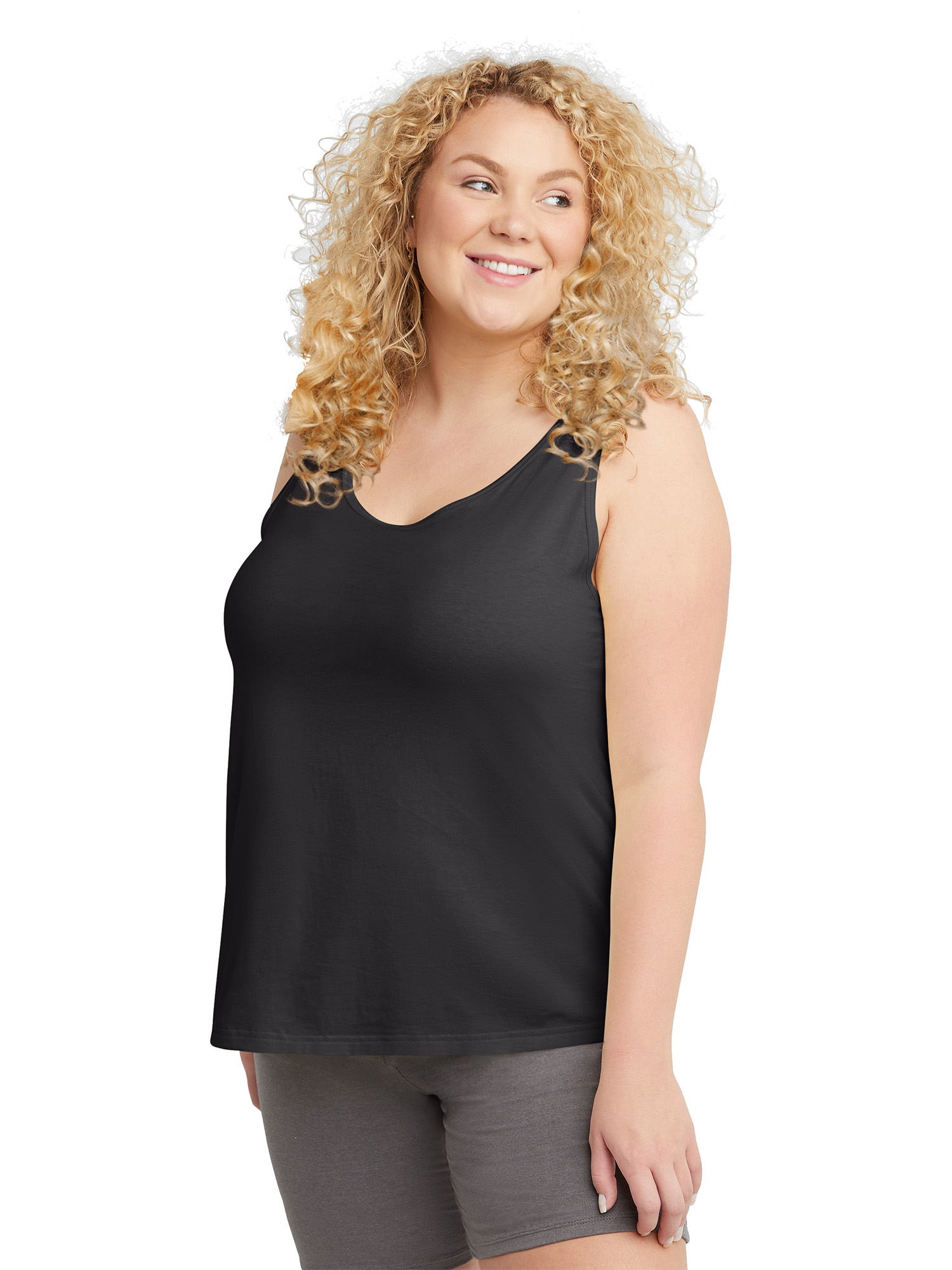 Hanes Originals Women's Plus Size Classic Fit Cotton Tank Top