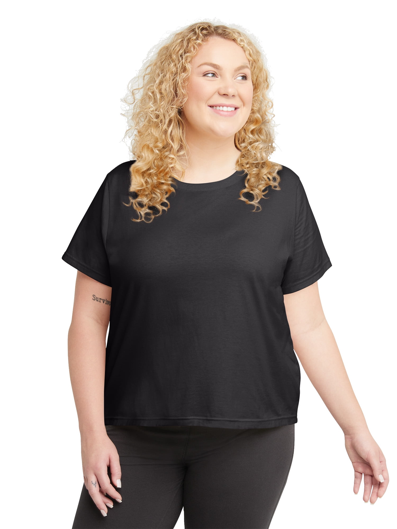 Hanes Originals Women's Plus Size Classic Fit T-Shirt - Walmart.com