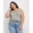 thumbnail image 1 of Hanes Originals Women's Racerback Ribbed Tank (Plus Size) Light Steel 3X, 1 of 5